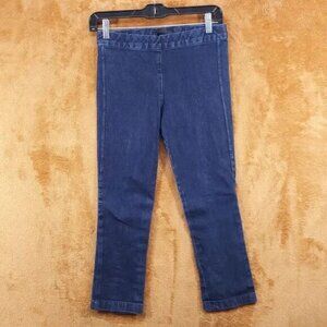 THE ROW Jeans Womens XS Blue Dark Wash Skinny Pull On Capri Jeggings Pants
